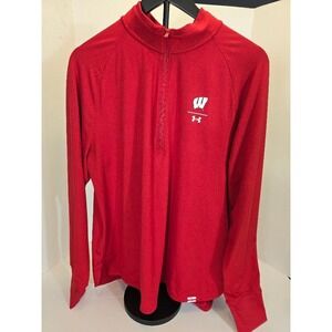 Under Armour Wisconsin Badgers 2XL Quarter Zip‎ Pullover Long Sleeve Shirt
